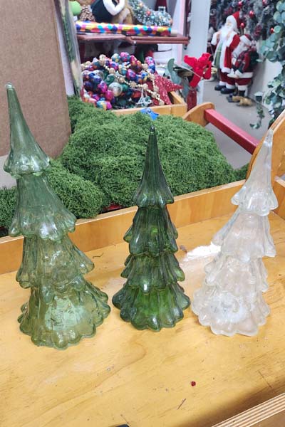 Plastic lighted tabletop trees