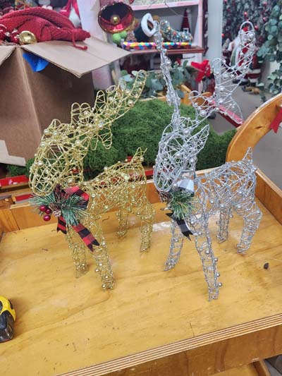 Gold and silver wire Reindeer 20
