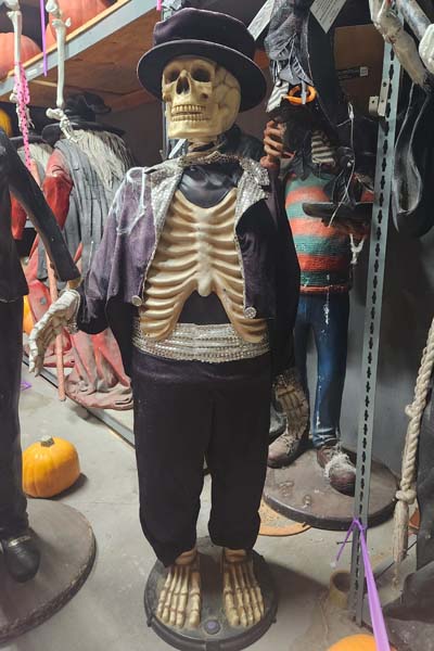 Skeleton circus ring master