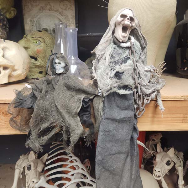 Dangling skeleton dolls