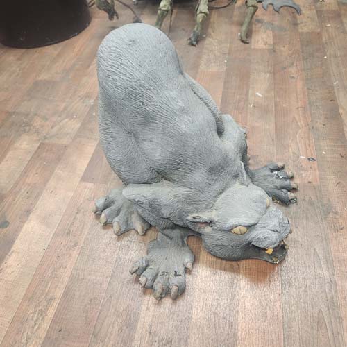 Crouching black panther