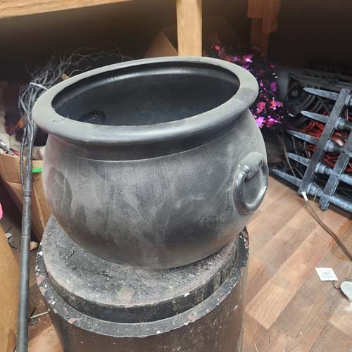 Plastic black cauldron