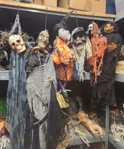 Scary window hangings