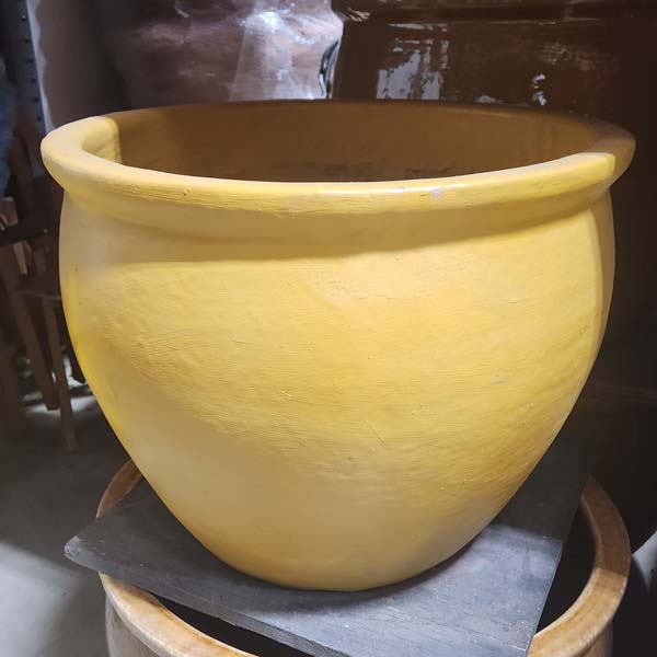 Painted Mustard Fishbowl
