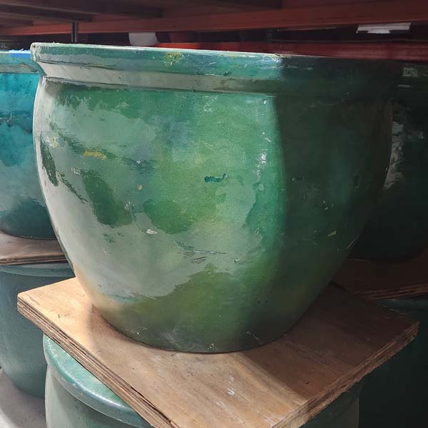 Moss Green Fishbowl Pot