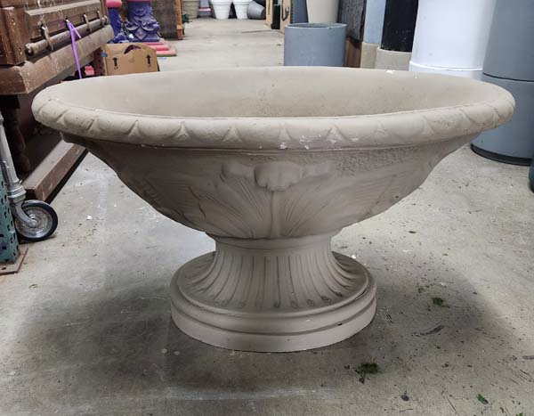 Wide Oval Smooth Urn 47x31w x 27h