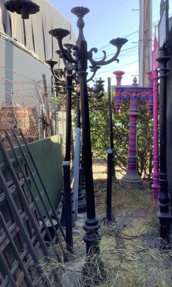 3 Arm 4 globe 8 foot Thin post