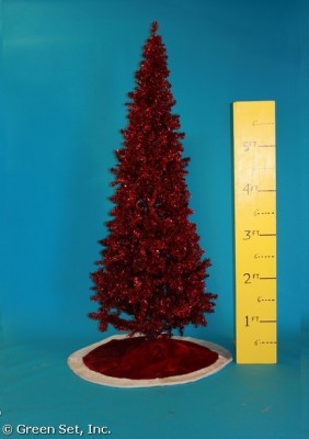 Christmas Tree: Red Tinsel 4' to 8'
