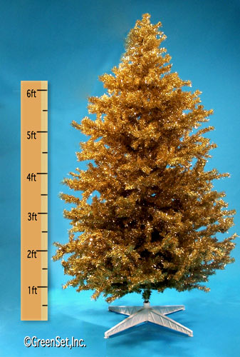 Christmas Tree: Gold Tinsel 4' to 10'
