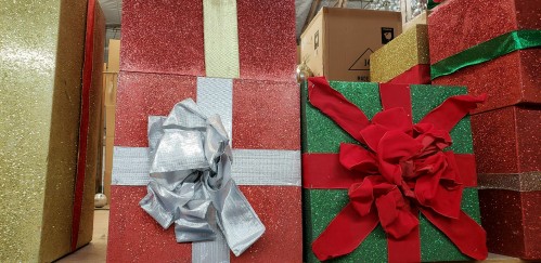 Oversize glitter wood 28x20x20