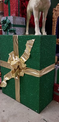Oversize glitter wood presents 5'x4'x2'