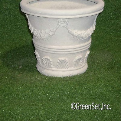 TC2 Terra Cotta Style Garland Pot #1