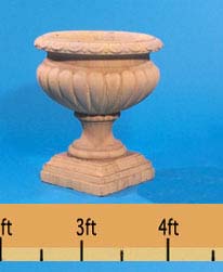 Classic Urn Scalloped Rim Polyurethane